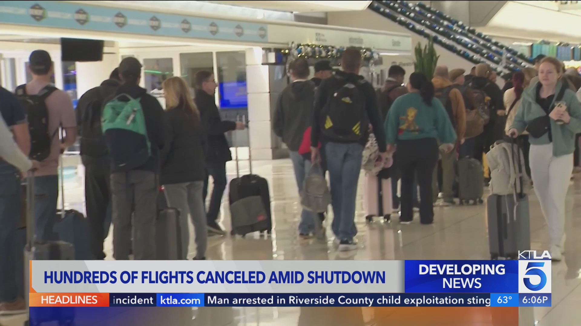 Hundreds of flights cancelled amid government shutdown – KTLA