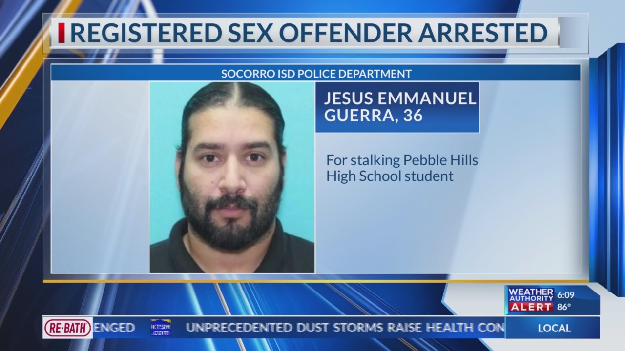 Registered sex offender arrested for stalking SISD student – KTSM 9 News