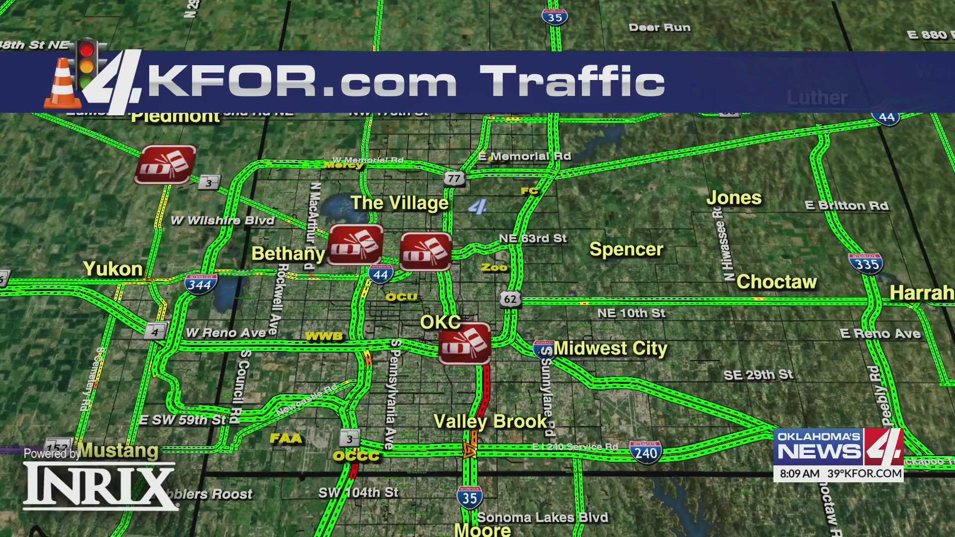 Traffic is slowed on I-35 in Oklahoma City – KFOR.com Oklahoma City