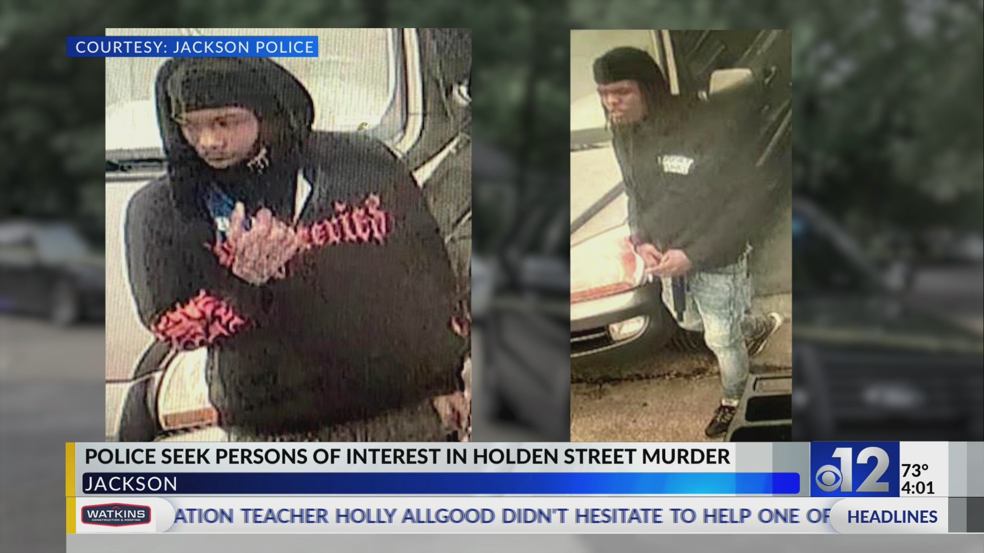 Jackson police seek persons of interest in Holden Street homicide – WJTV