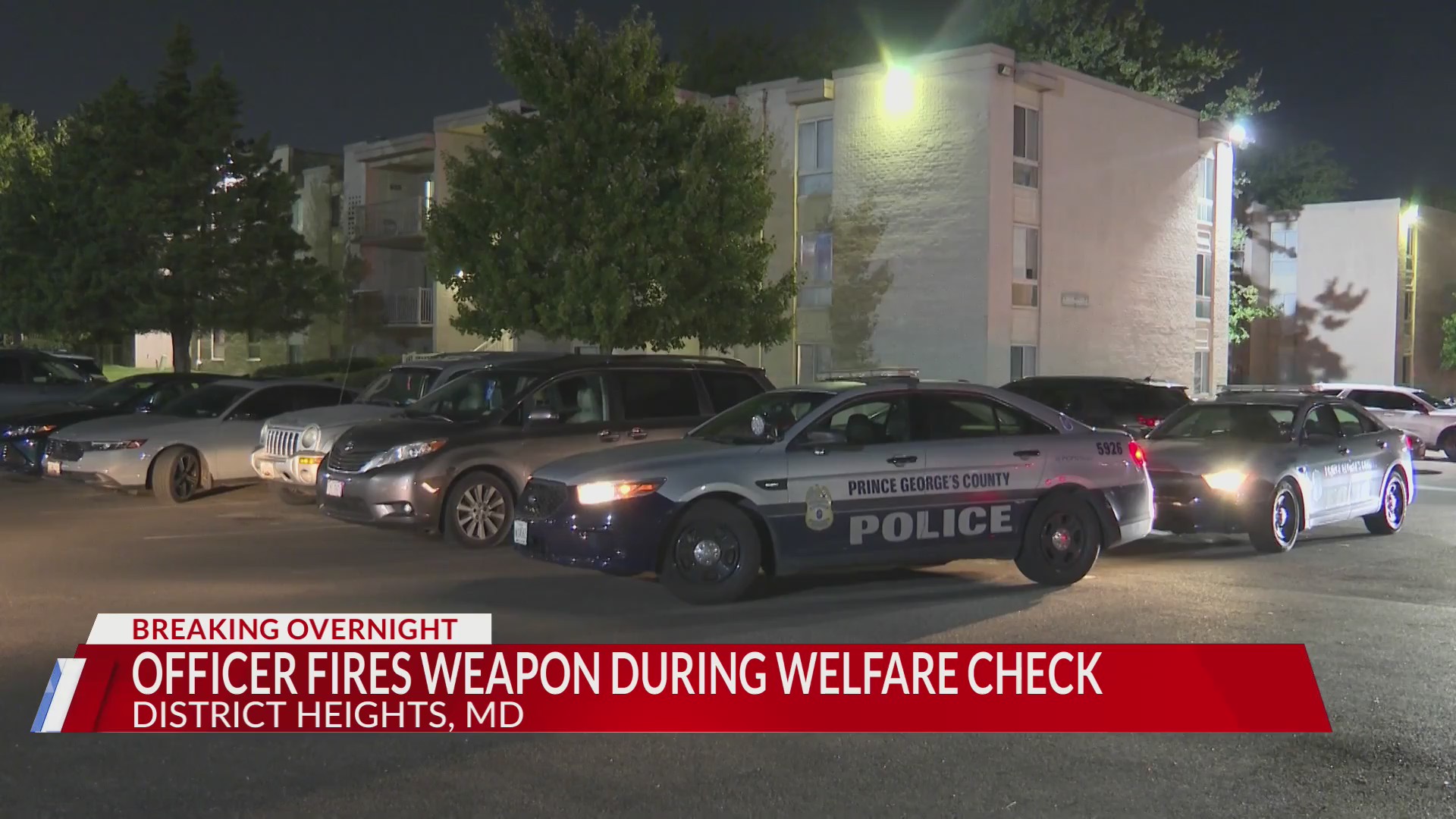 Prince County officer fires gun during call at apartment