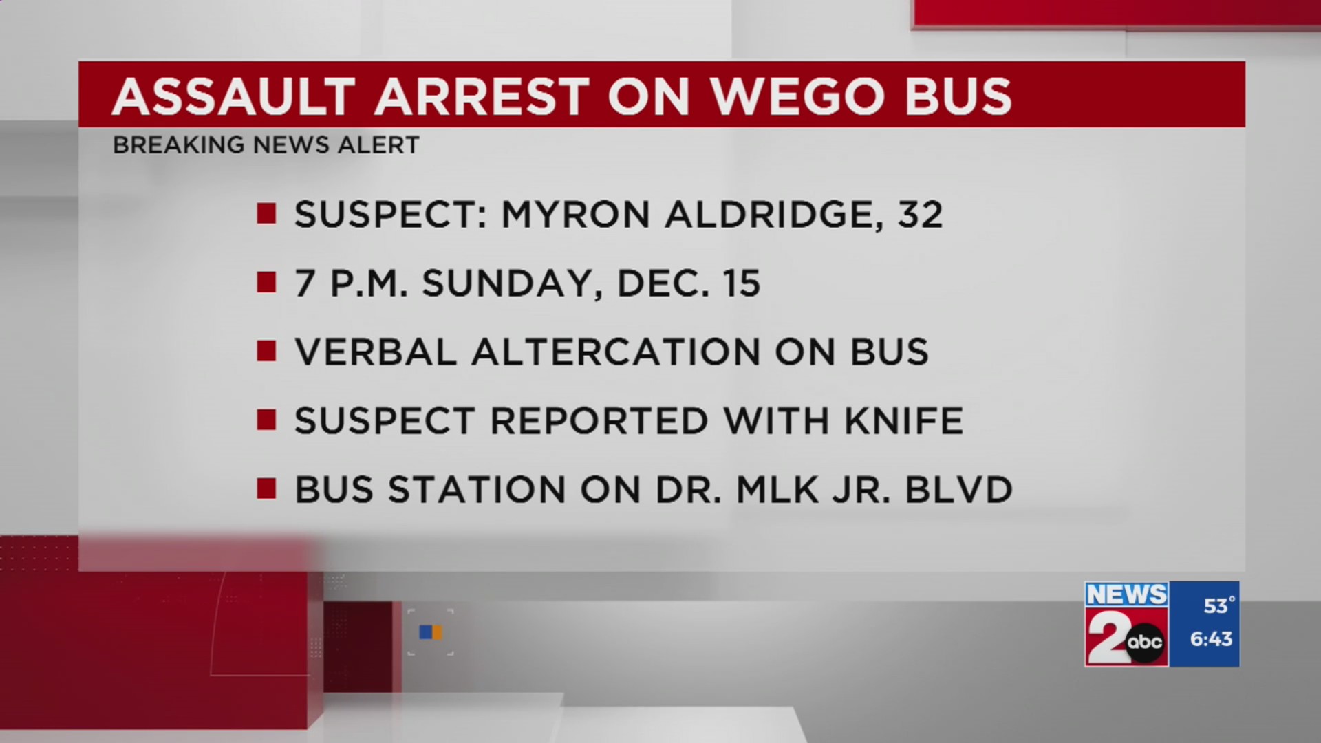 Man arrested after assault on WeGo bus – WKRN News 2