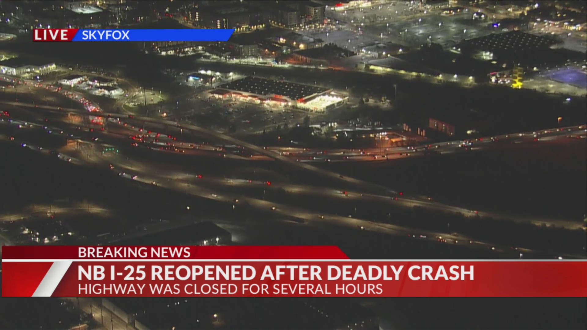 NB I-25 reopened after deadly crash – FOX31 Denver