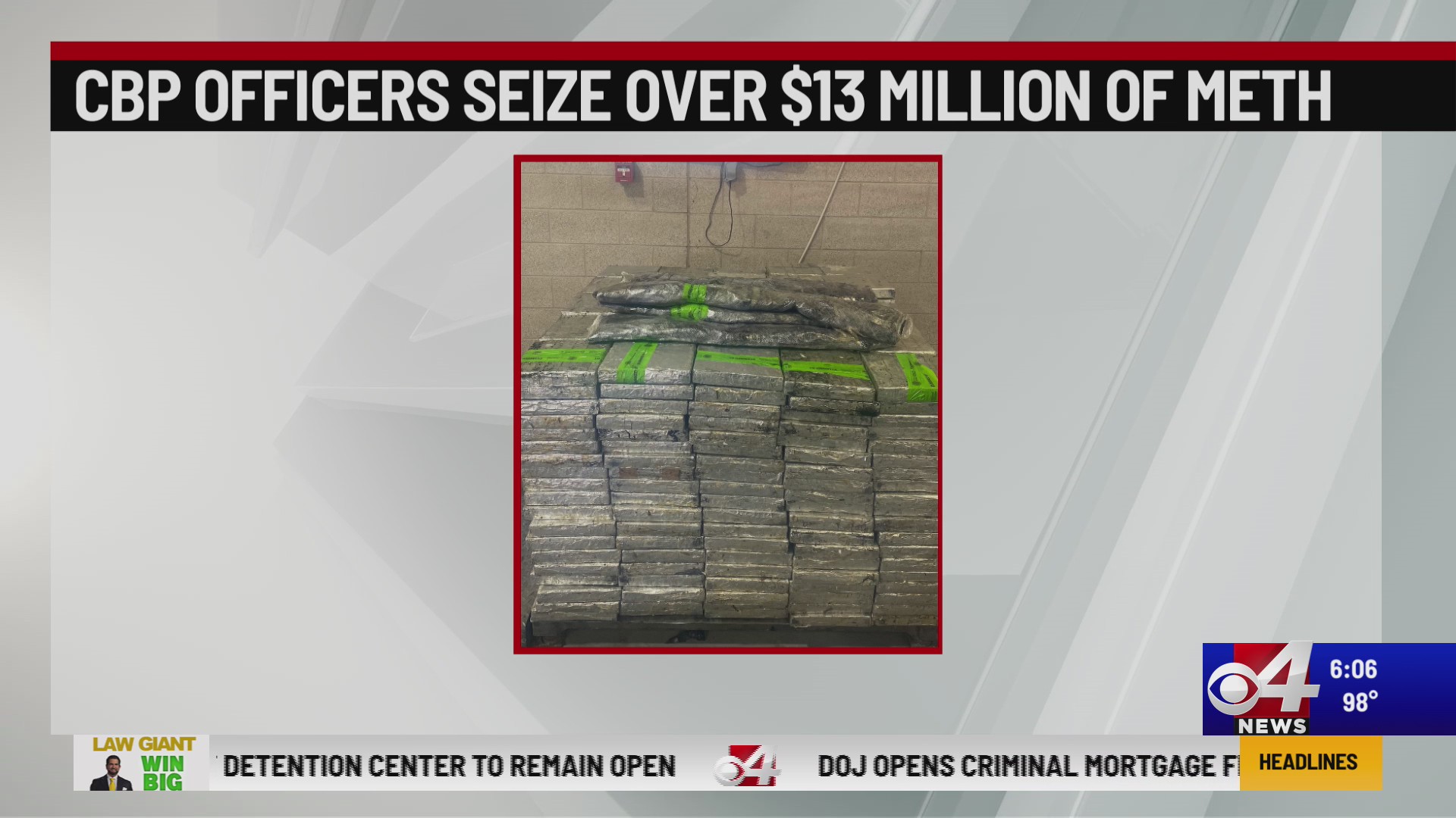 CBP Officers Seize Over $13 Million of Meth – KVEO-TV