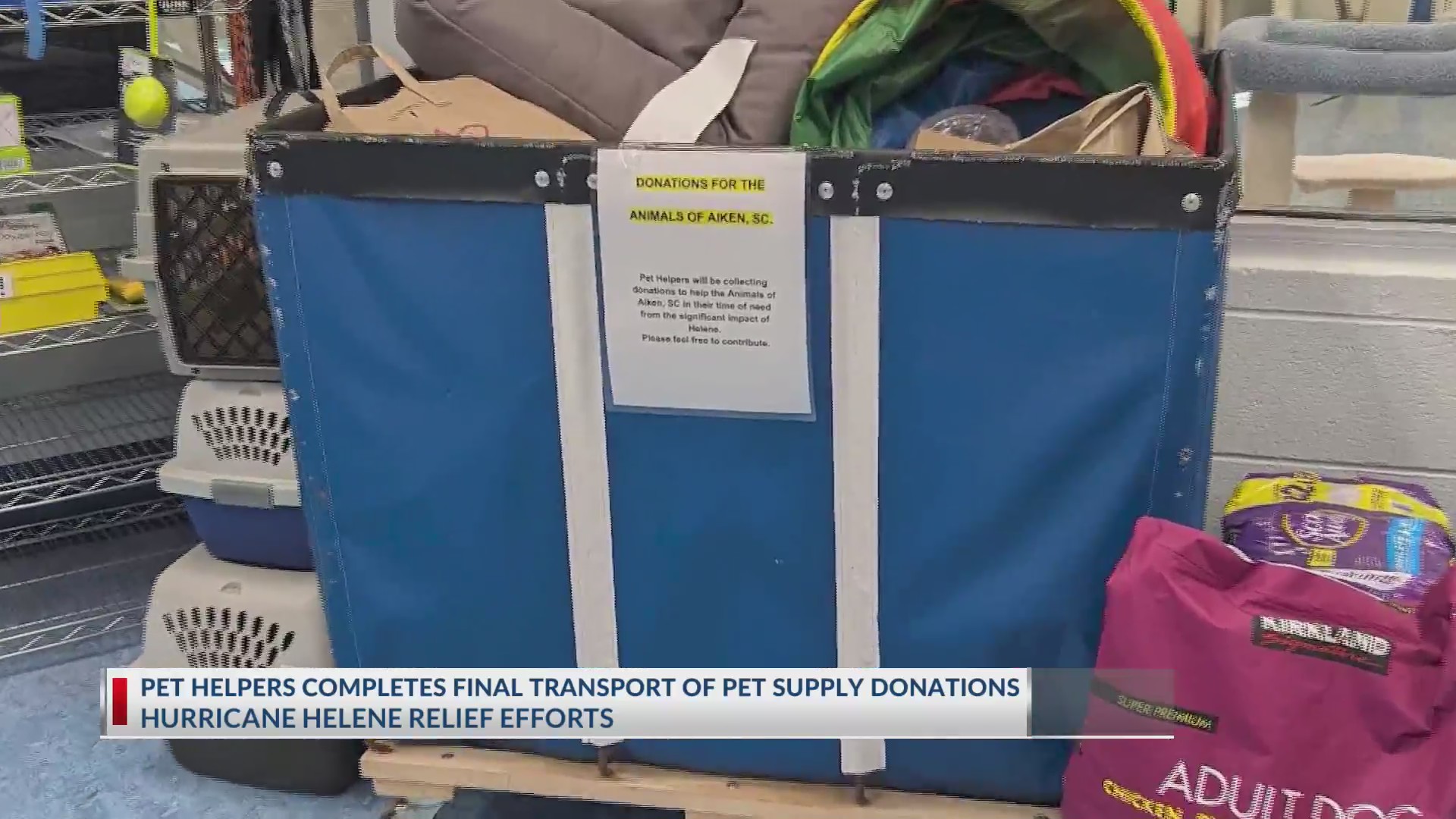 Pet Helpers completes final transport of pet supply donations to those