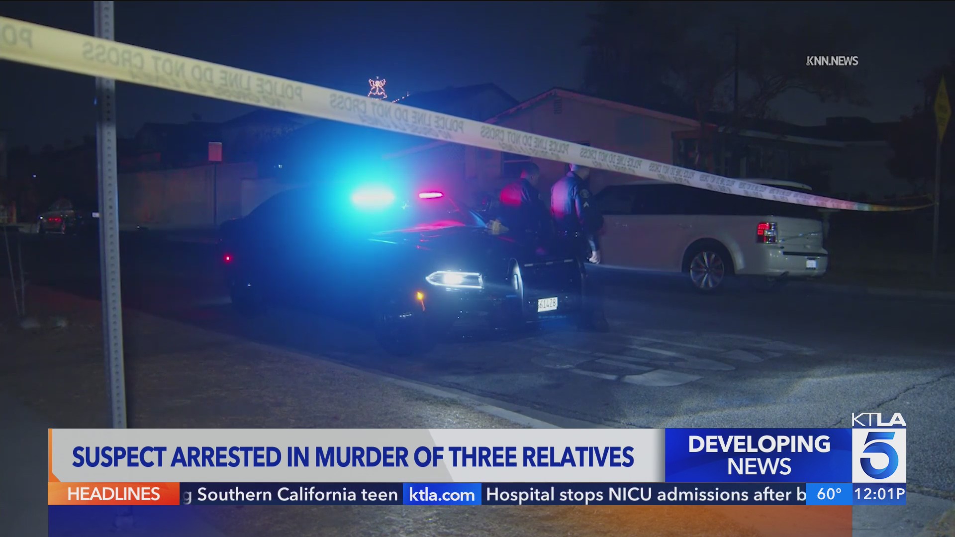 Suspect arrested in slaying of 3 relatives in Los Angeles County – KTLA