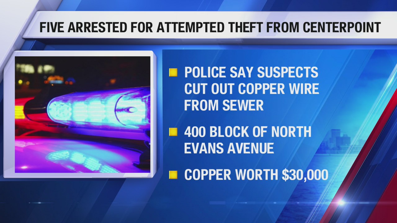 Suspects accused of attempting to steal copper wire from CenterPoint ...