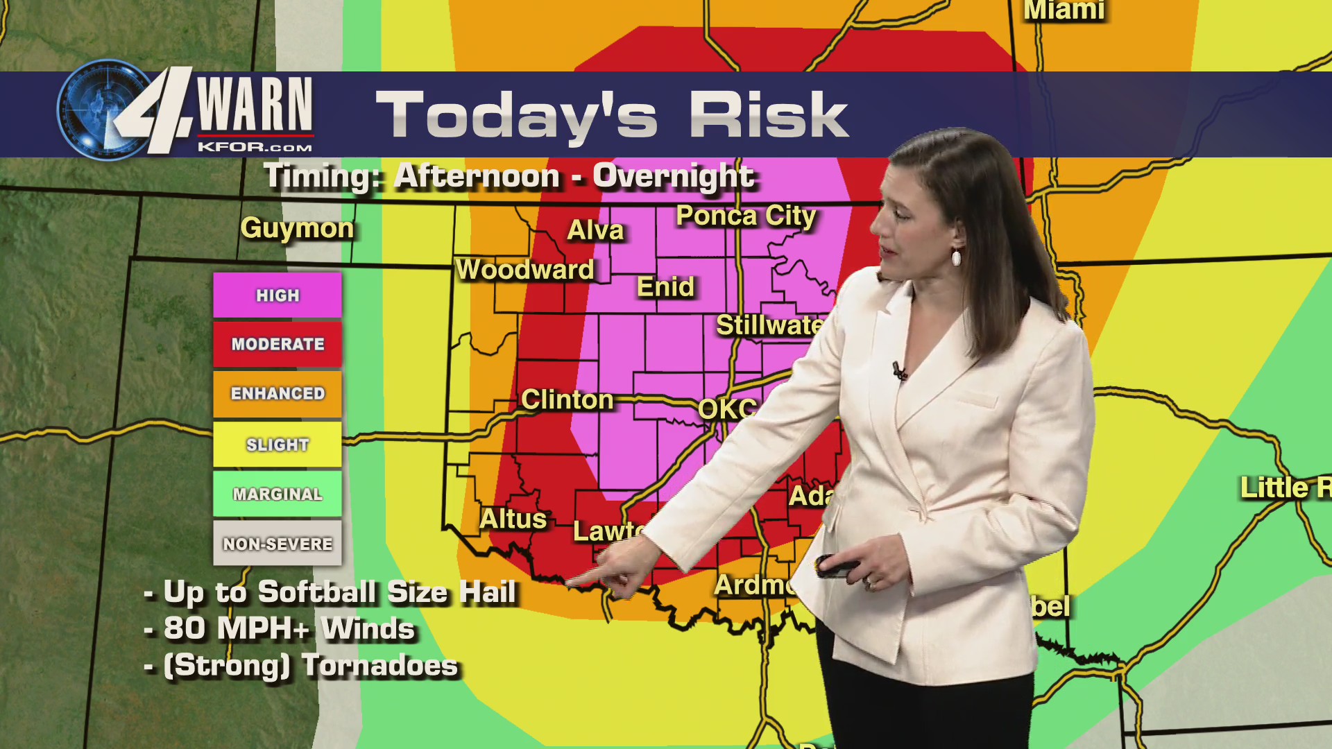 Severe weather moving into Oklahoma on Monday – KFOR.com Oklahoma City