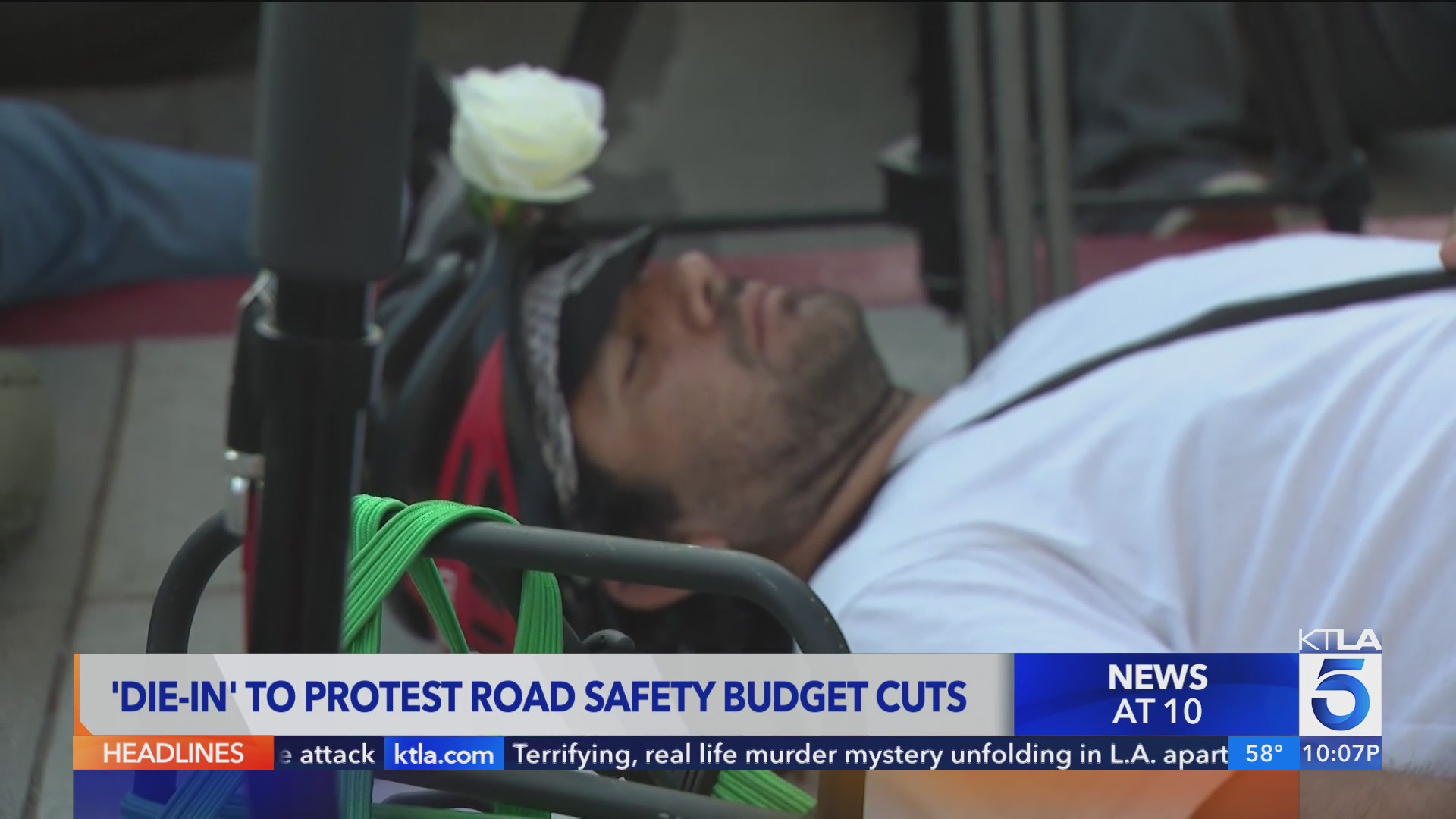 ‘Die-in’ to protest budget safety cuts in Los Angeles – KTLA