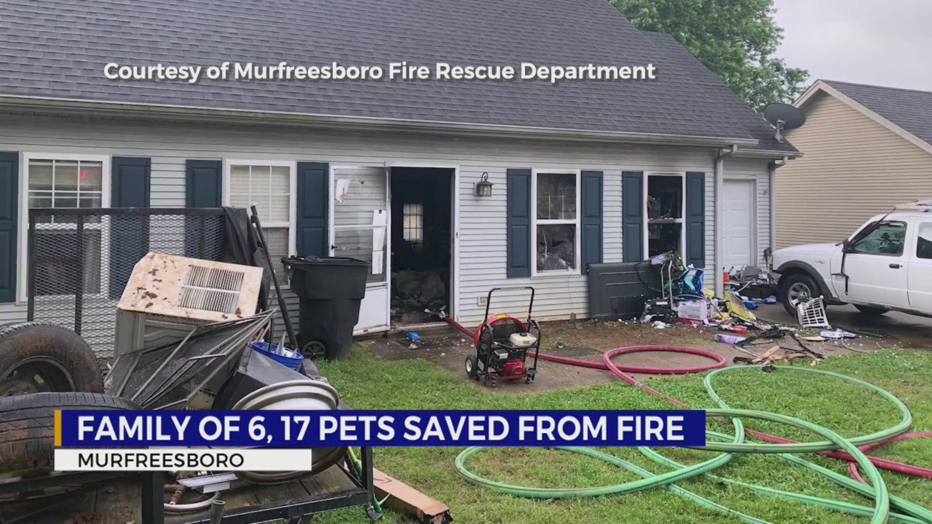 6 people, 17 pets escape house fire in Murfreesboro – WKRN News 2