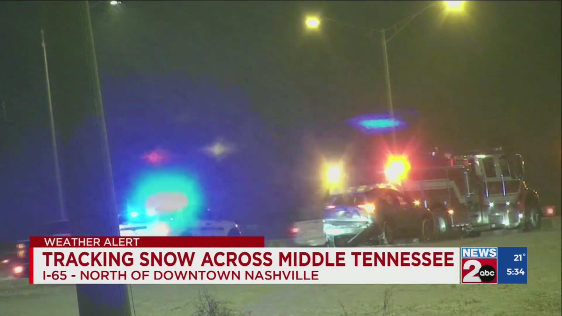 Crash reported on I-65 in Nashville amid dangerous road conditions ...