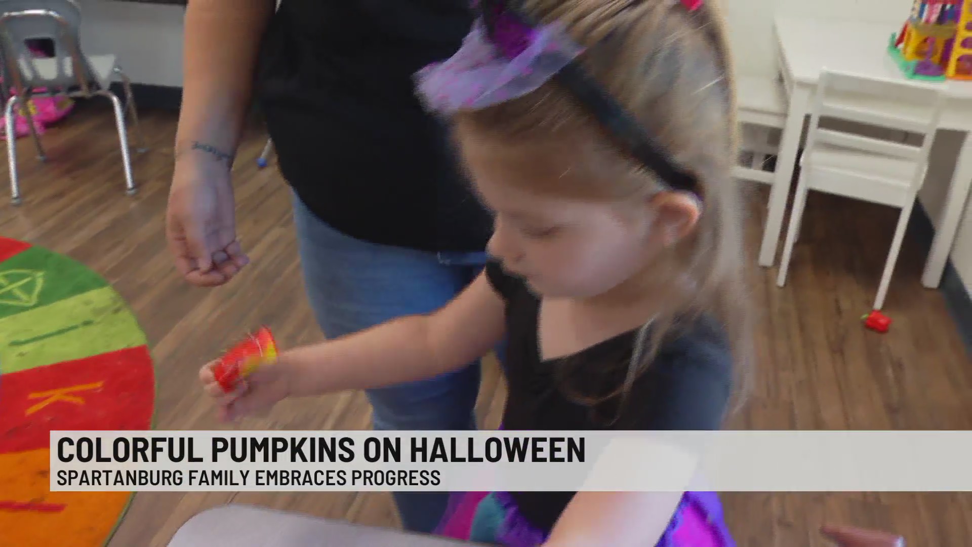 What a blue Halloween bucket and a tealcolored pumpkin means WSPA 7NEWS
