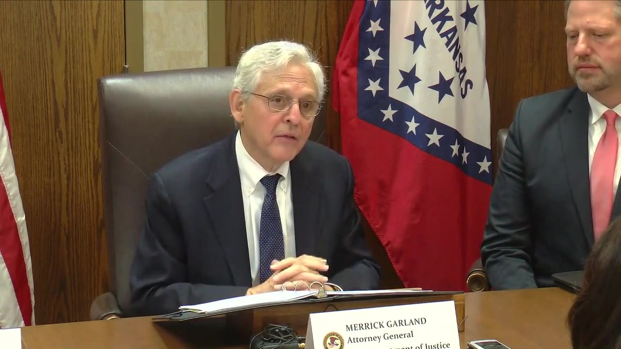 US Attorney General Merrick B. Garland discusses progress of fighting ...