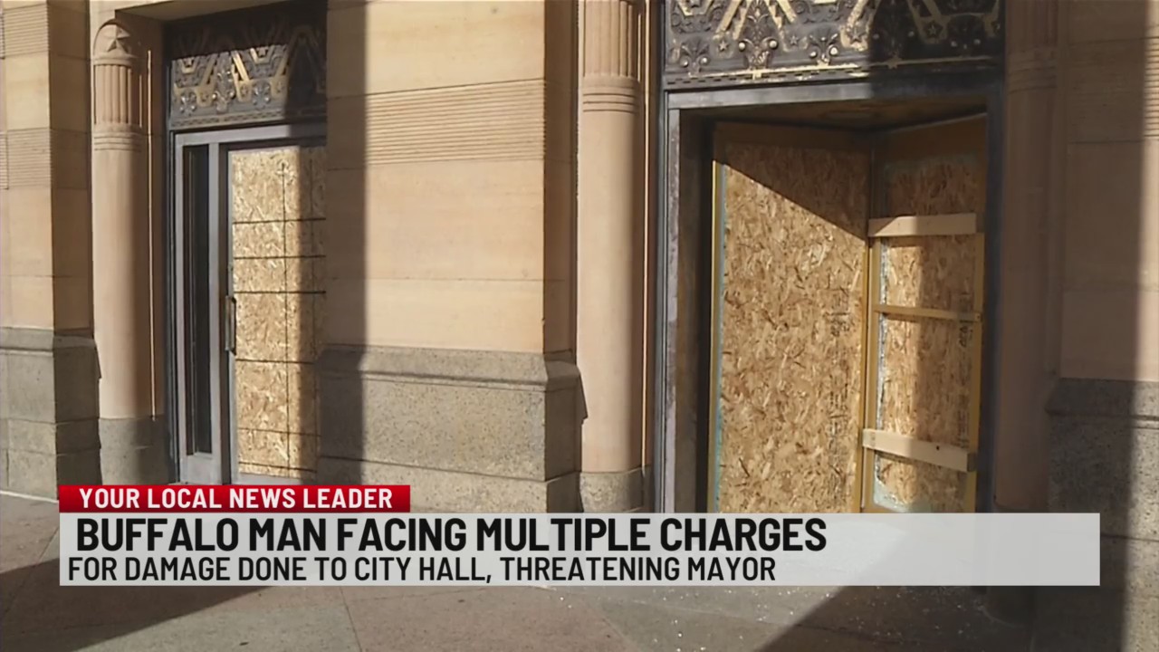Man facing charges after damage done to City Hall, threats towards ...