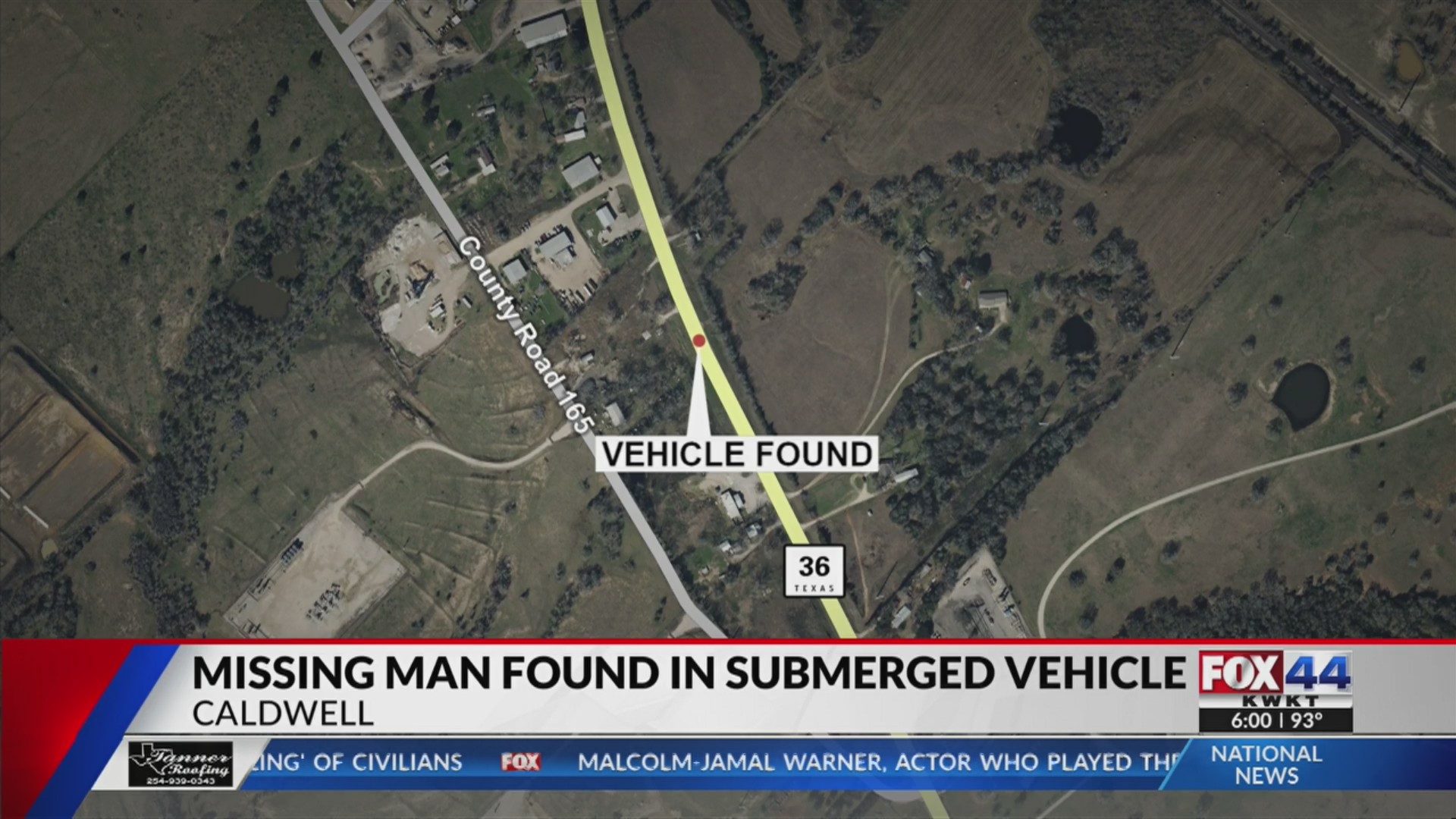 Missing man found in submerged wreck in Burleson County – KWKT – FOX 44