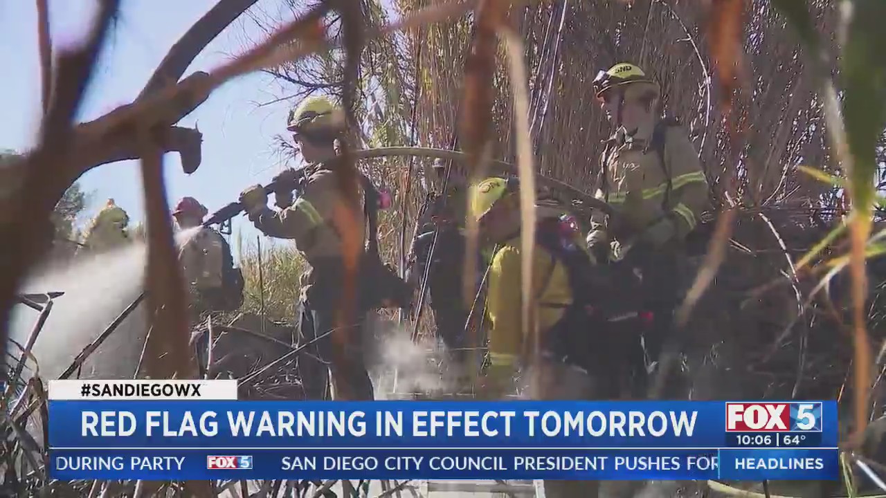 Red Flag Warning in effect Wednesday – FOX 5 San Diego & KUSI News