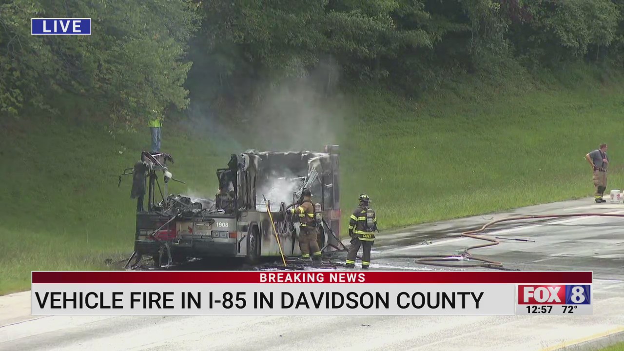 Vehicle fire shuts down Interstate 85 North in Davidson County – FOX8 WGHP