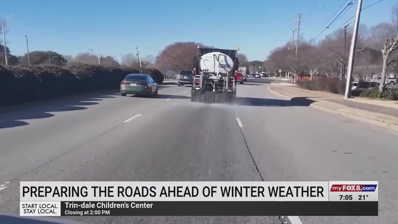 Getting the roads prepared for winter weather – FOX8 WGHP