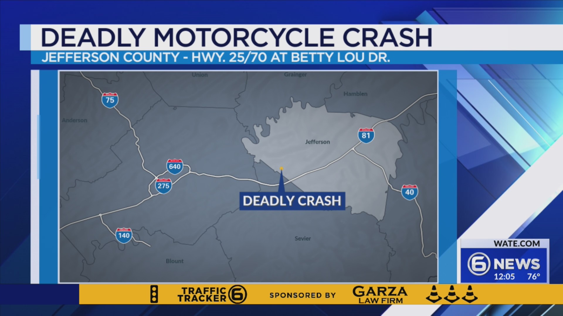 One dead, four injured after motorcycle crash in Jefferson County