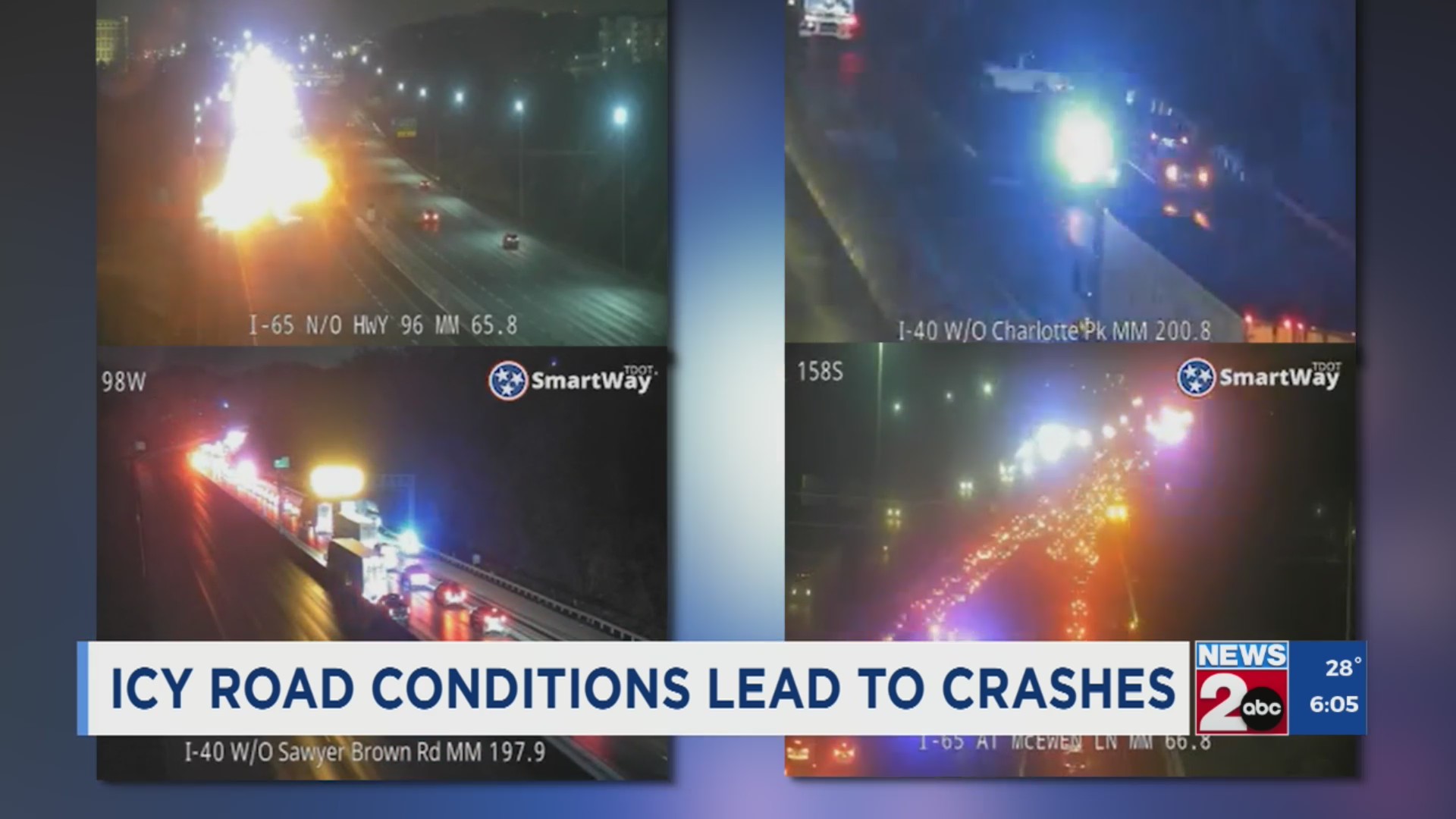 Icy road conditions lead to crashes in Williamson Co. – WKRN News 2