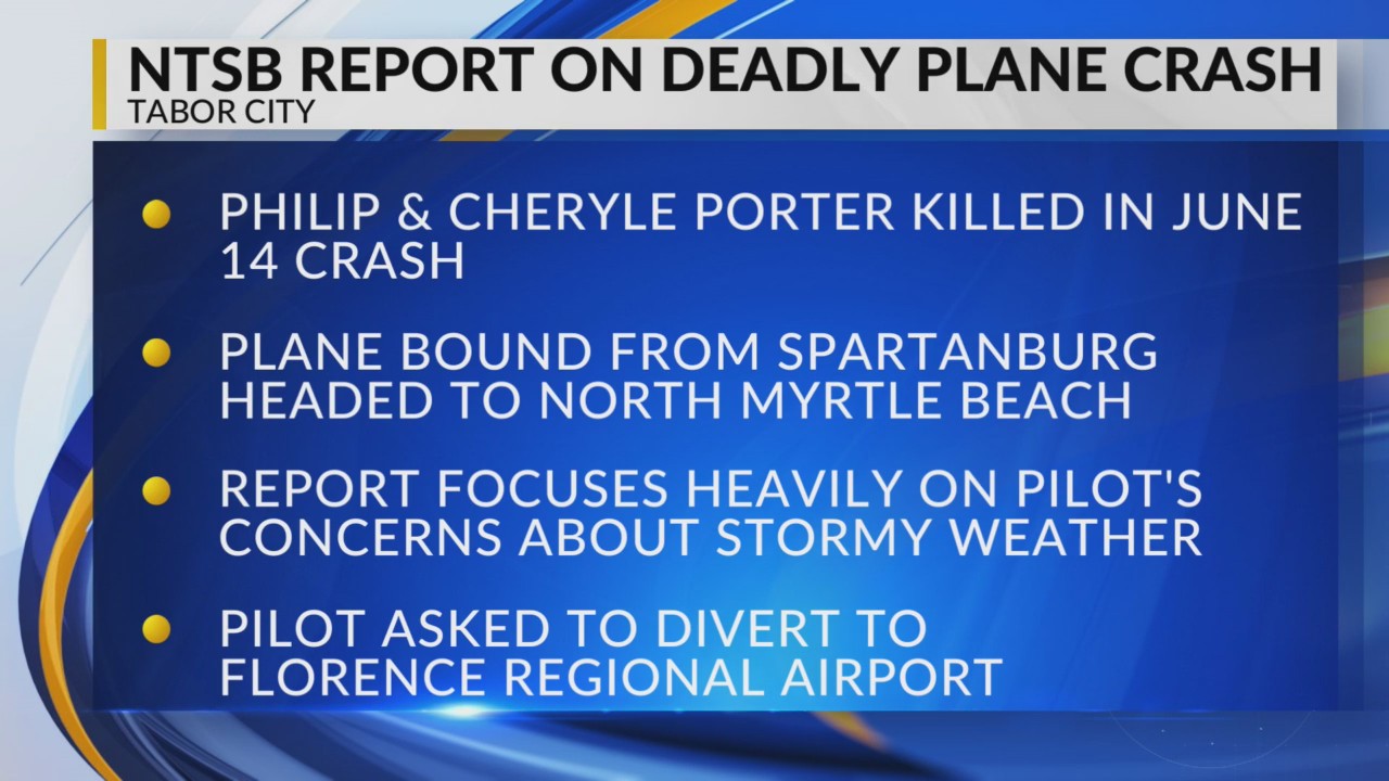 NTSB report on deadly plane crash near Horry County shows pilot tried ...