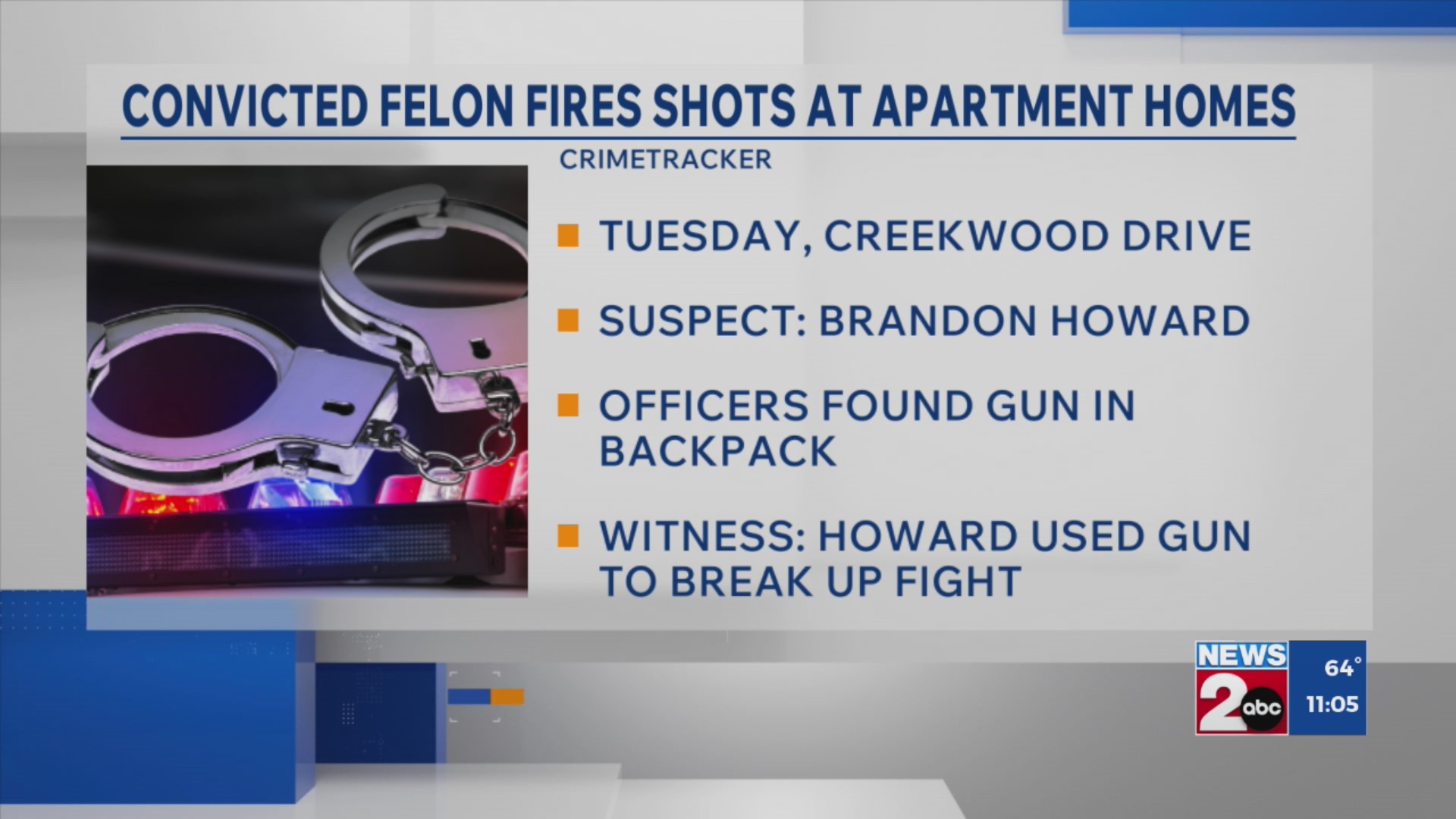 Felon charged with firing gun in Parkwood Estates – WKRN News 2
