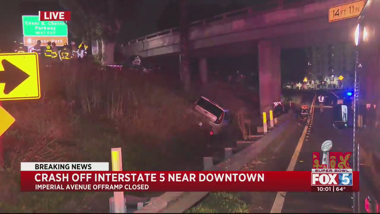 One dead after vehicle crashes into barrier, falls down embankment ...