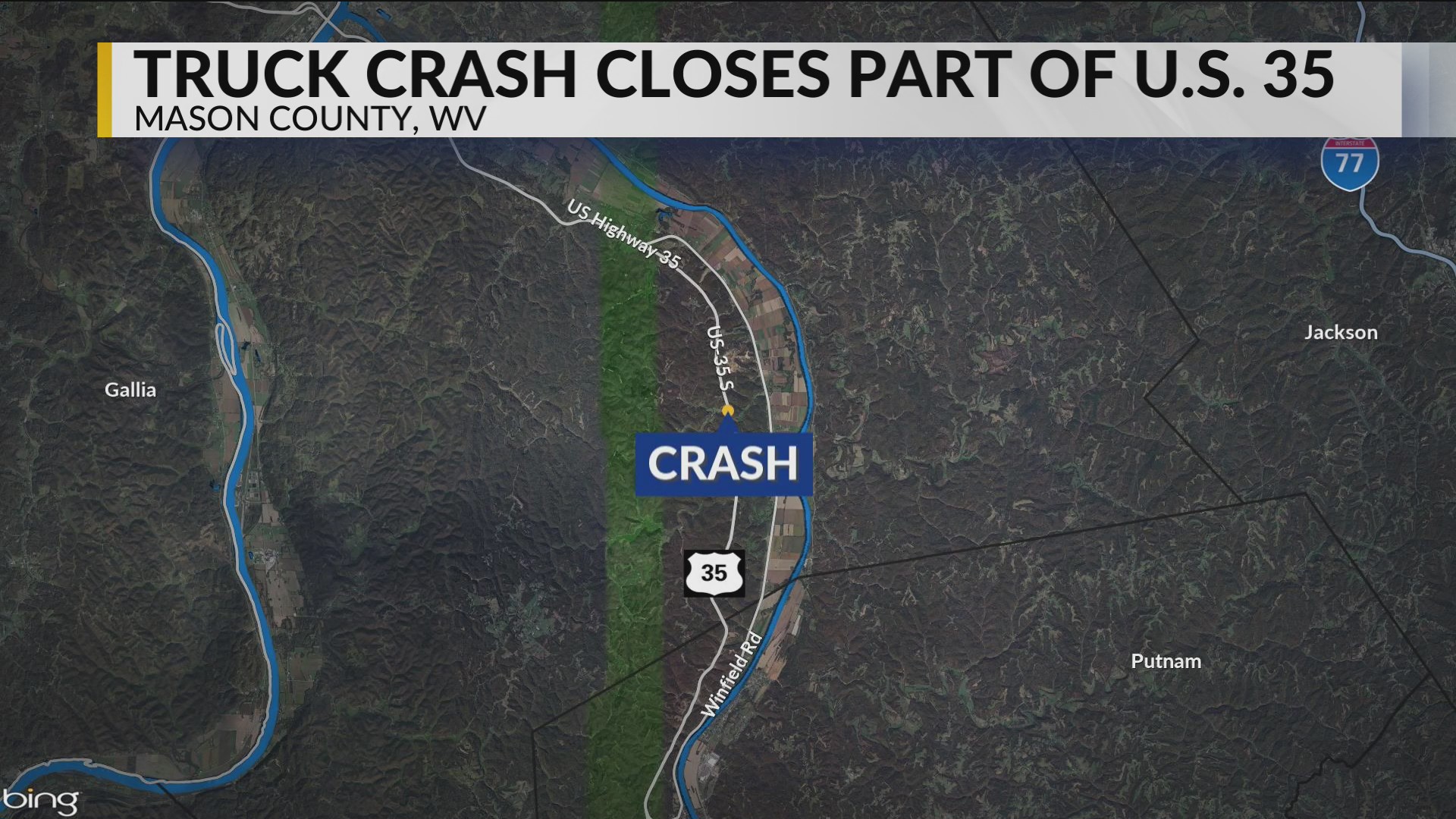 One lane of US 35 reopens after Mason County truck crash – WOWK 13 News