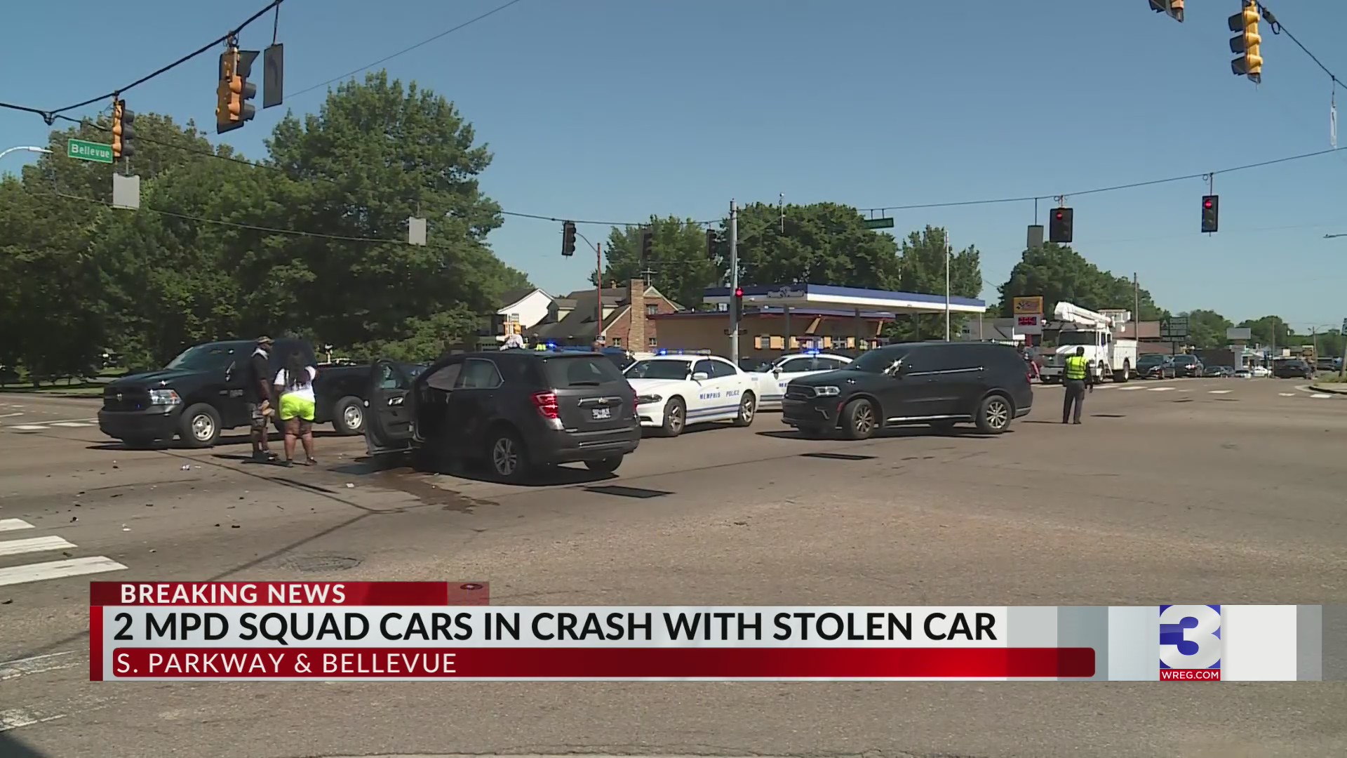 MPD squad cars crash with carjacked vehicle in South Memphis – WREG.com