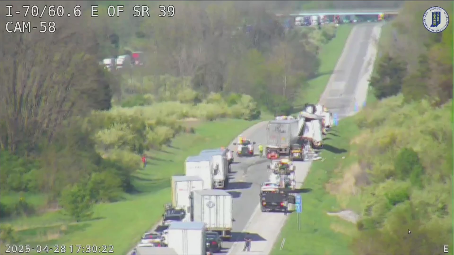 I-70 EB closed after crash involving 2 semis in Morgan County – Fox 59