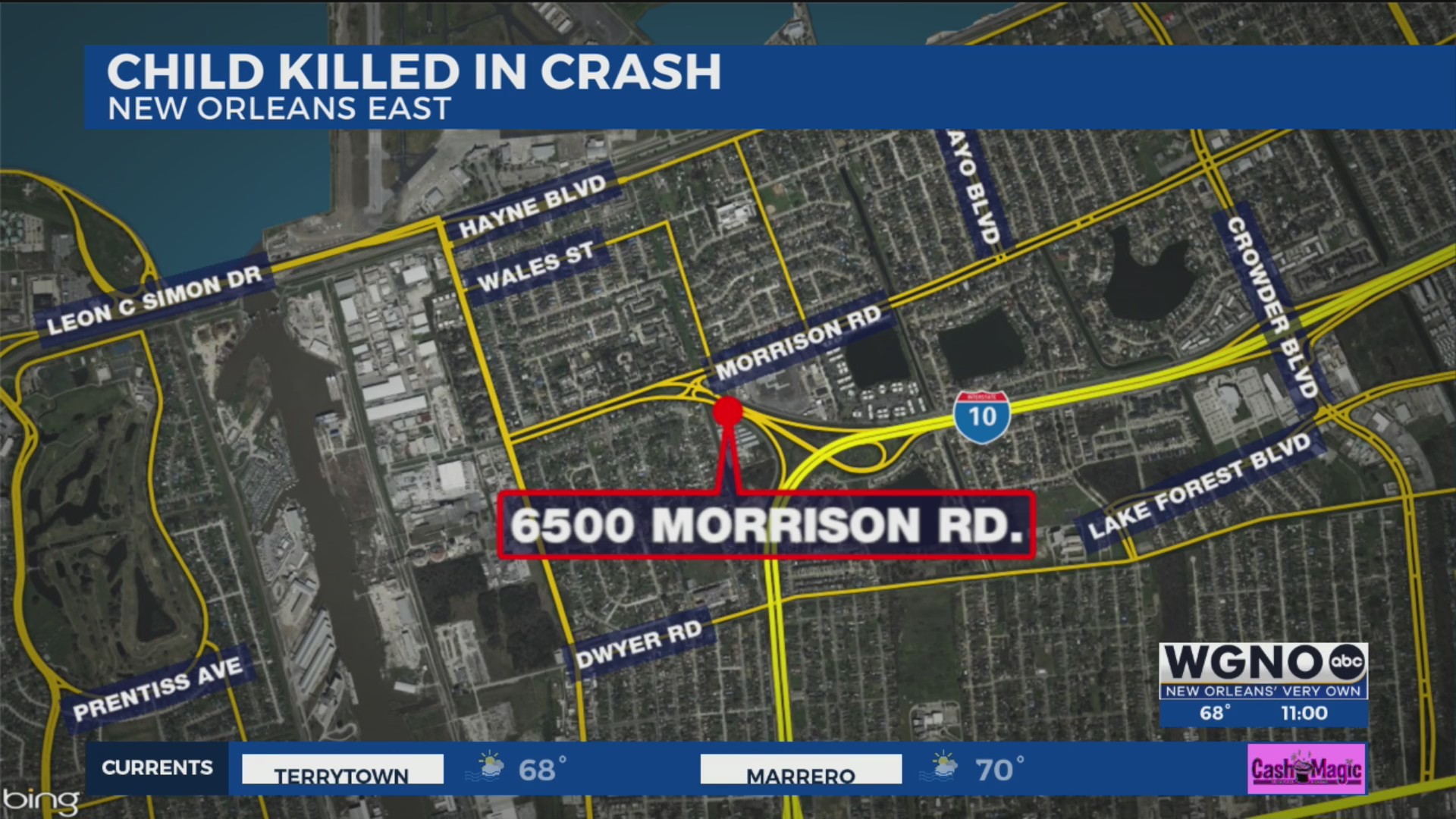 Child dies in New Orleans East crash: NOPD – WGNO