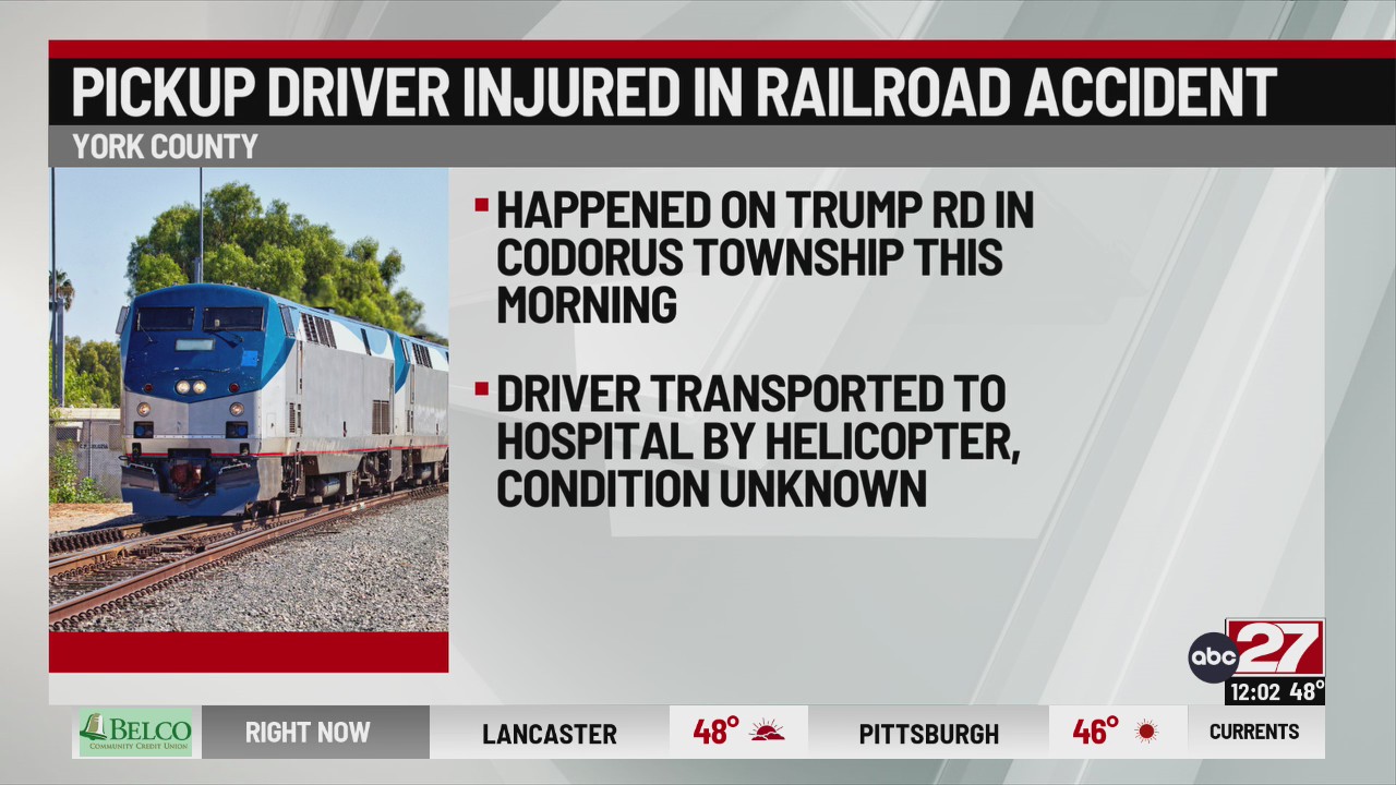 One injured in crash on York County railroad – ABC27