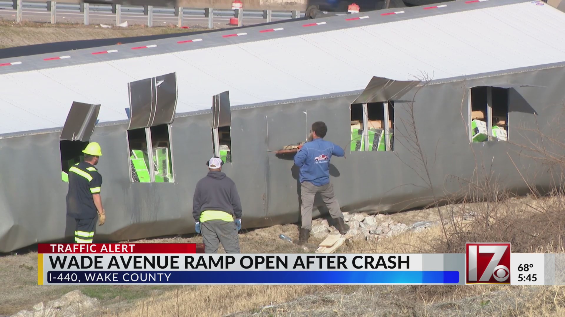 Wade Ave ramp reopens after early morning crash on I-440 in Raleigh ...