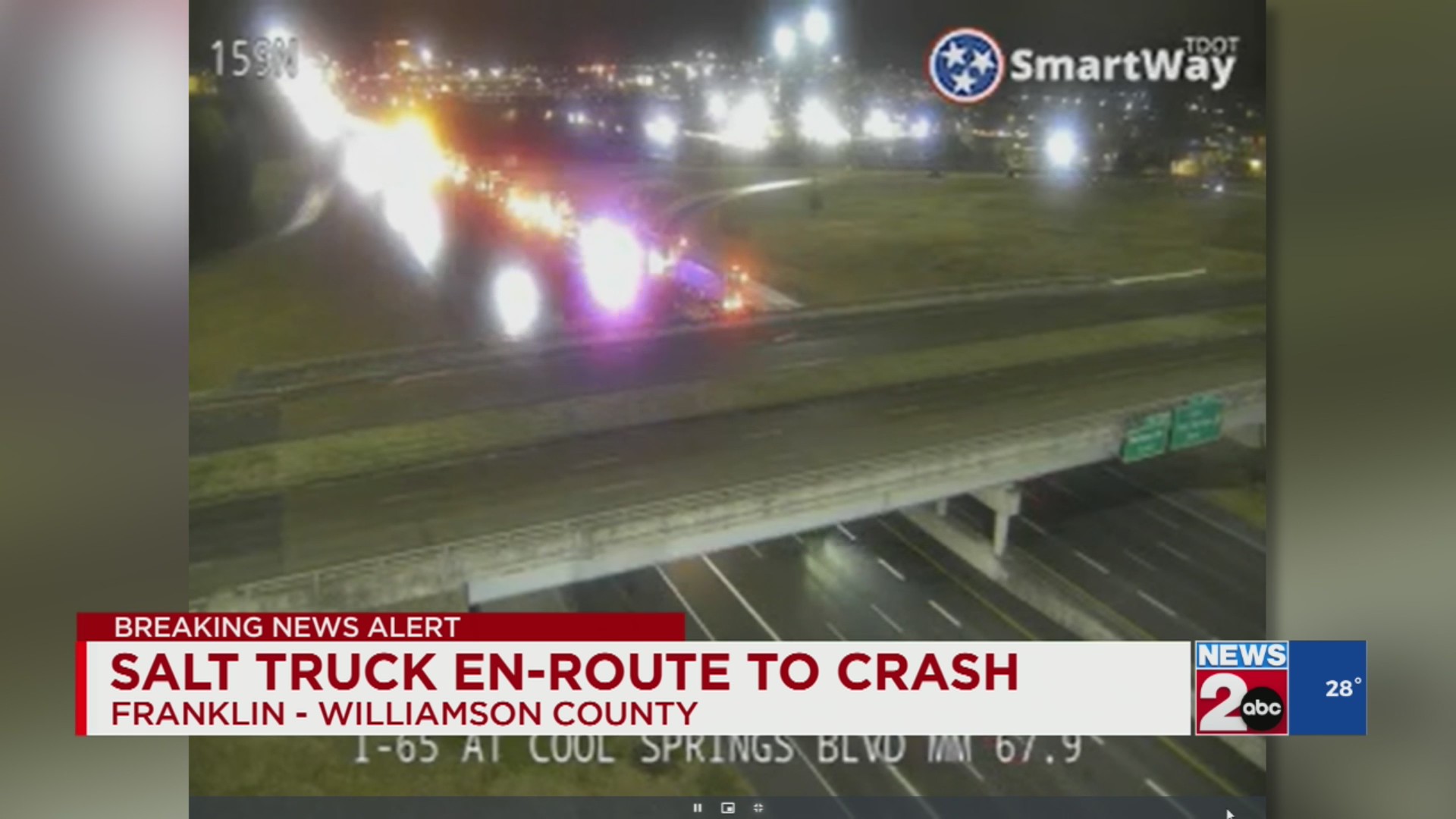 Salt truck en route to Williamson County crash – WKRN News 2