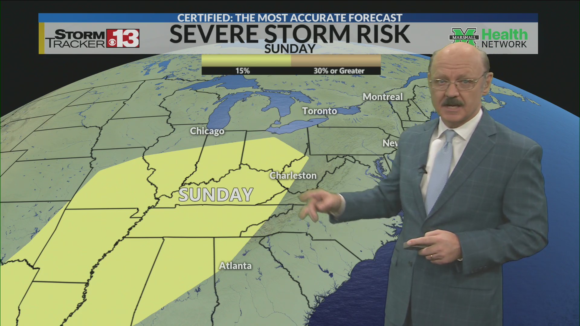 Still looking at severe storms Sunday – WOWK 13 News