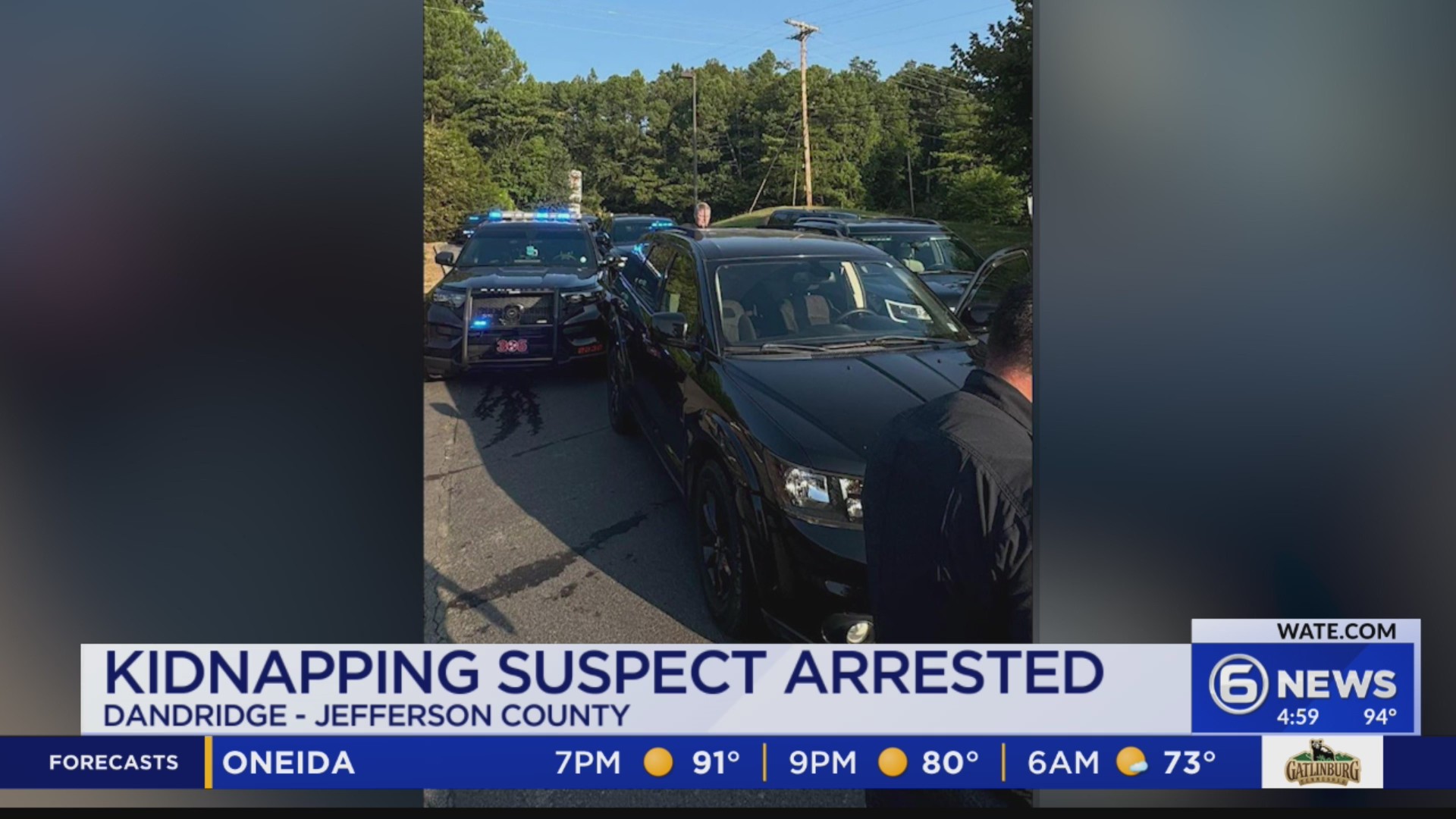 Kidnapping suspect arrested in Dandridge after pursuit – WATE 6 On Your ...