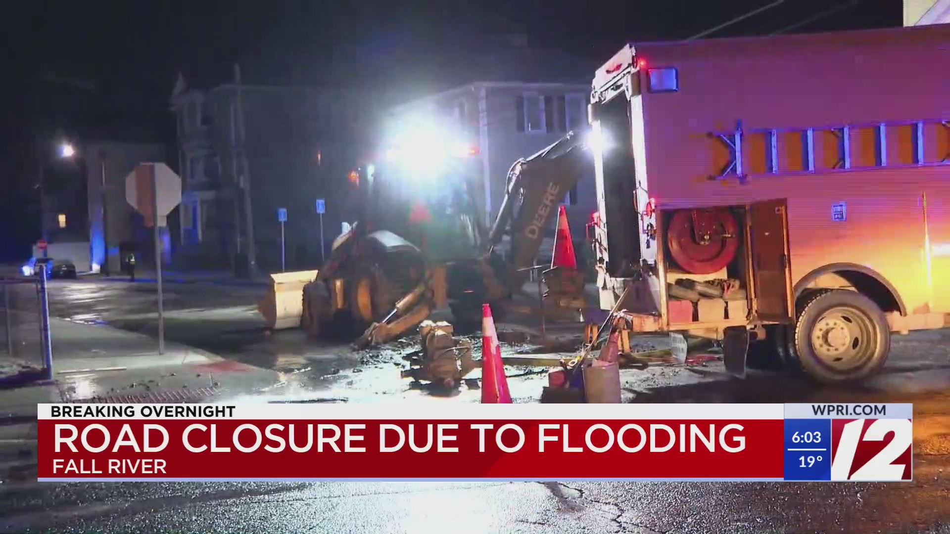 Crews respond to water main break in Fall River – WPRI.com