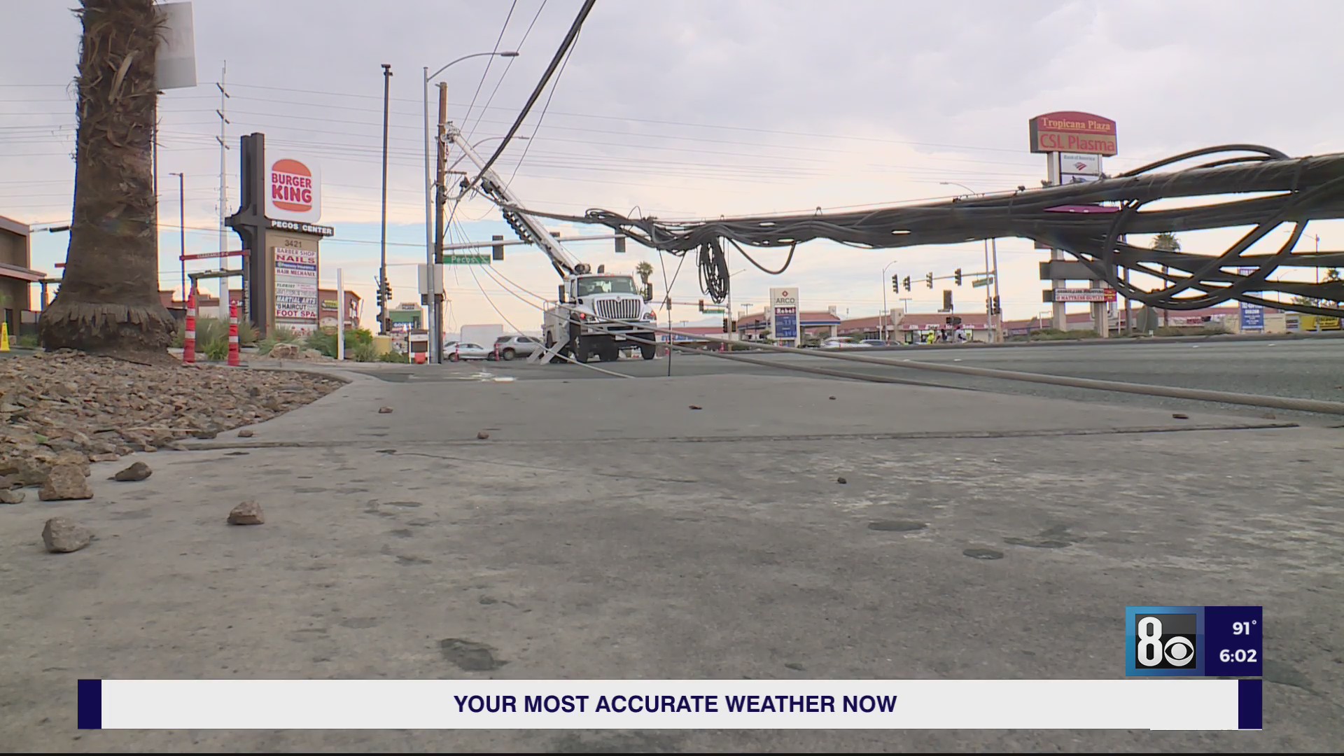 Strong winds knock down over 60 power lines across Las Vegas valley – KLAS