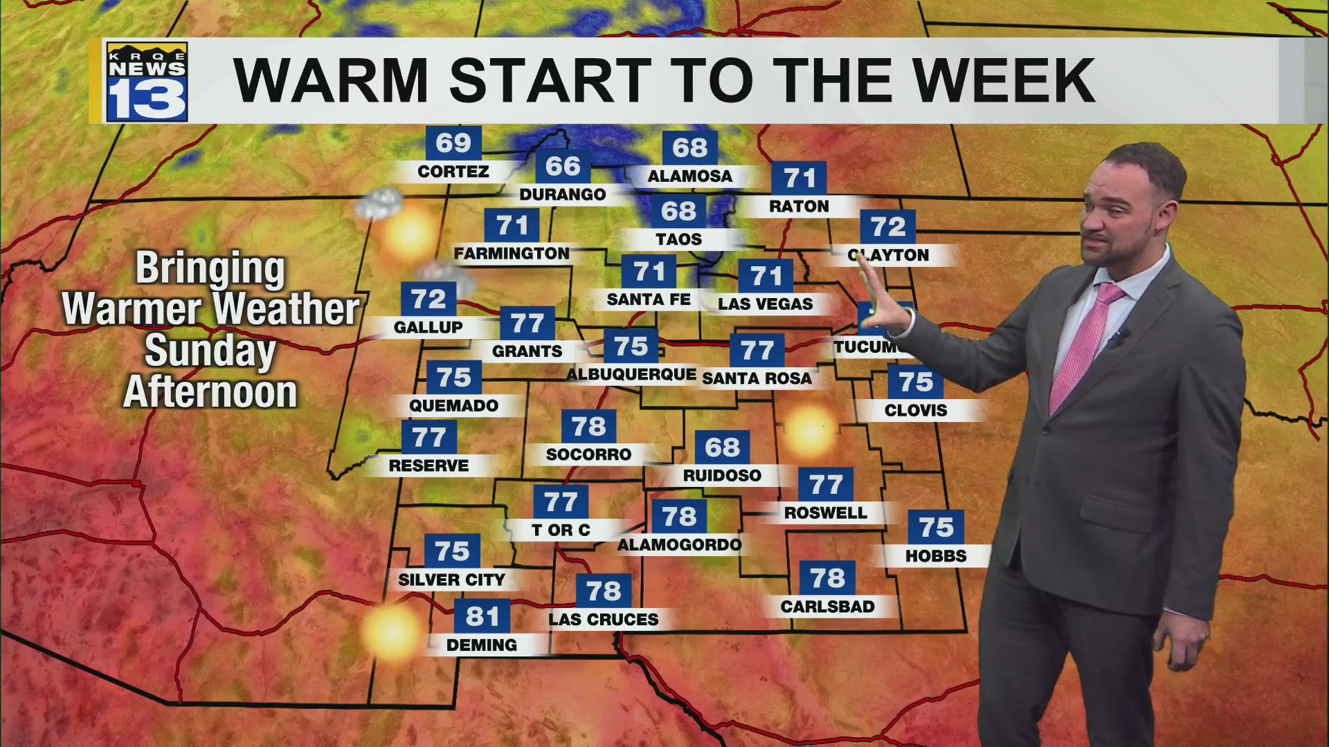 Warm conditions continue into the start of next week – KRQE NEWS 13 ...
