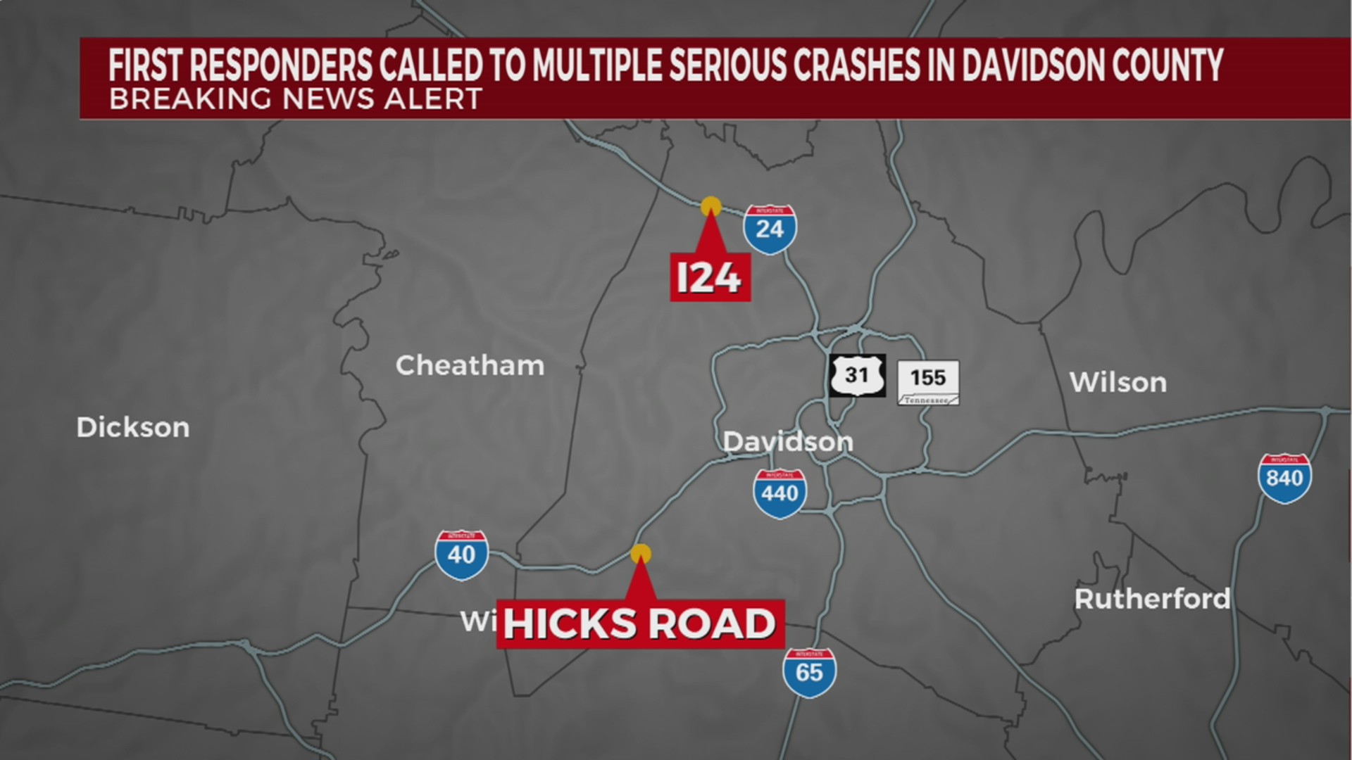 First responders called to multiple serious crashes in Davidson Co