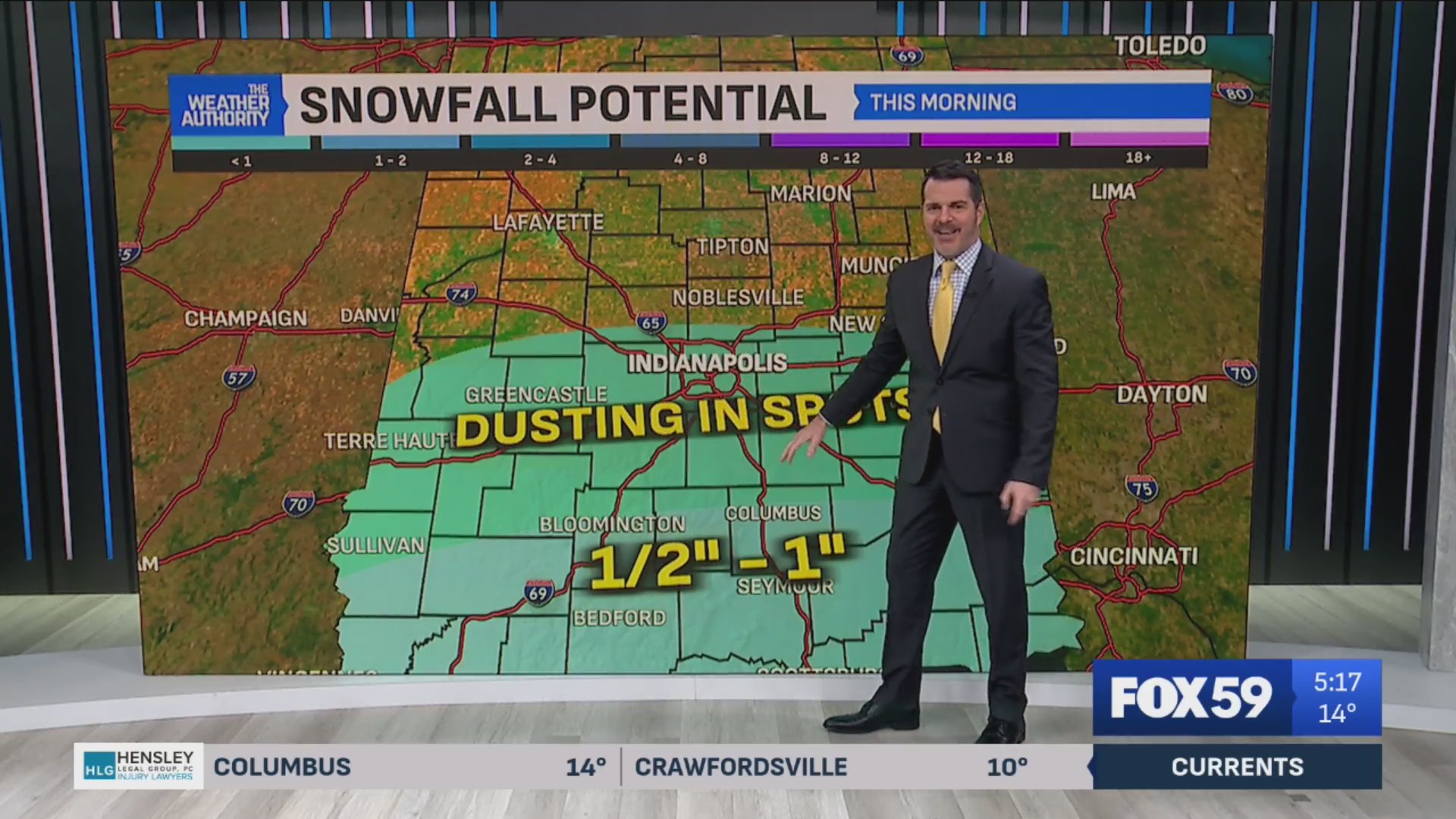 Light snow tonight; milder by weekend – Fox 59