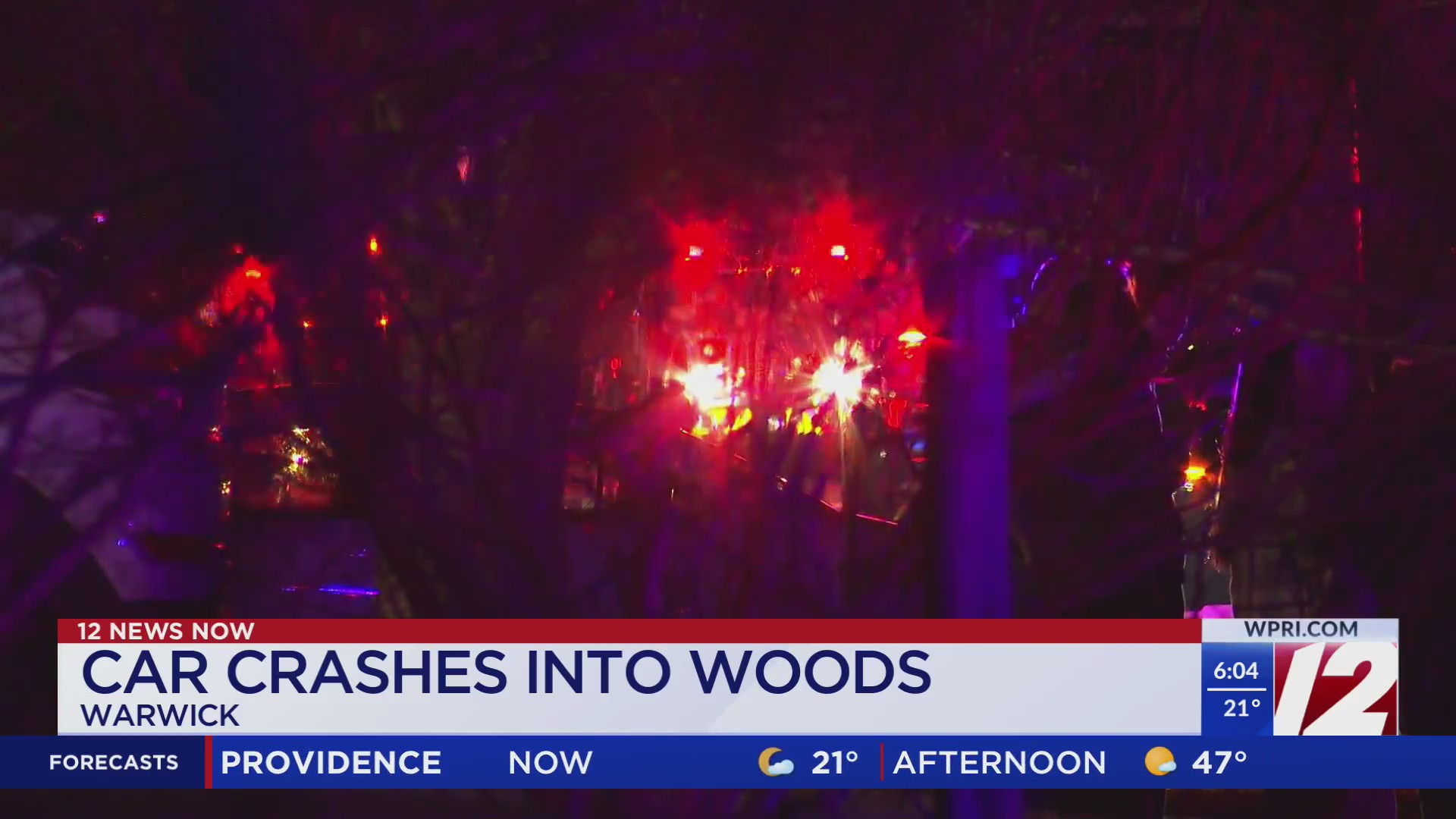 Crews respond to car that crashed into woods in Warwick – WPRI.com