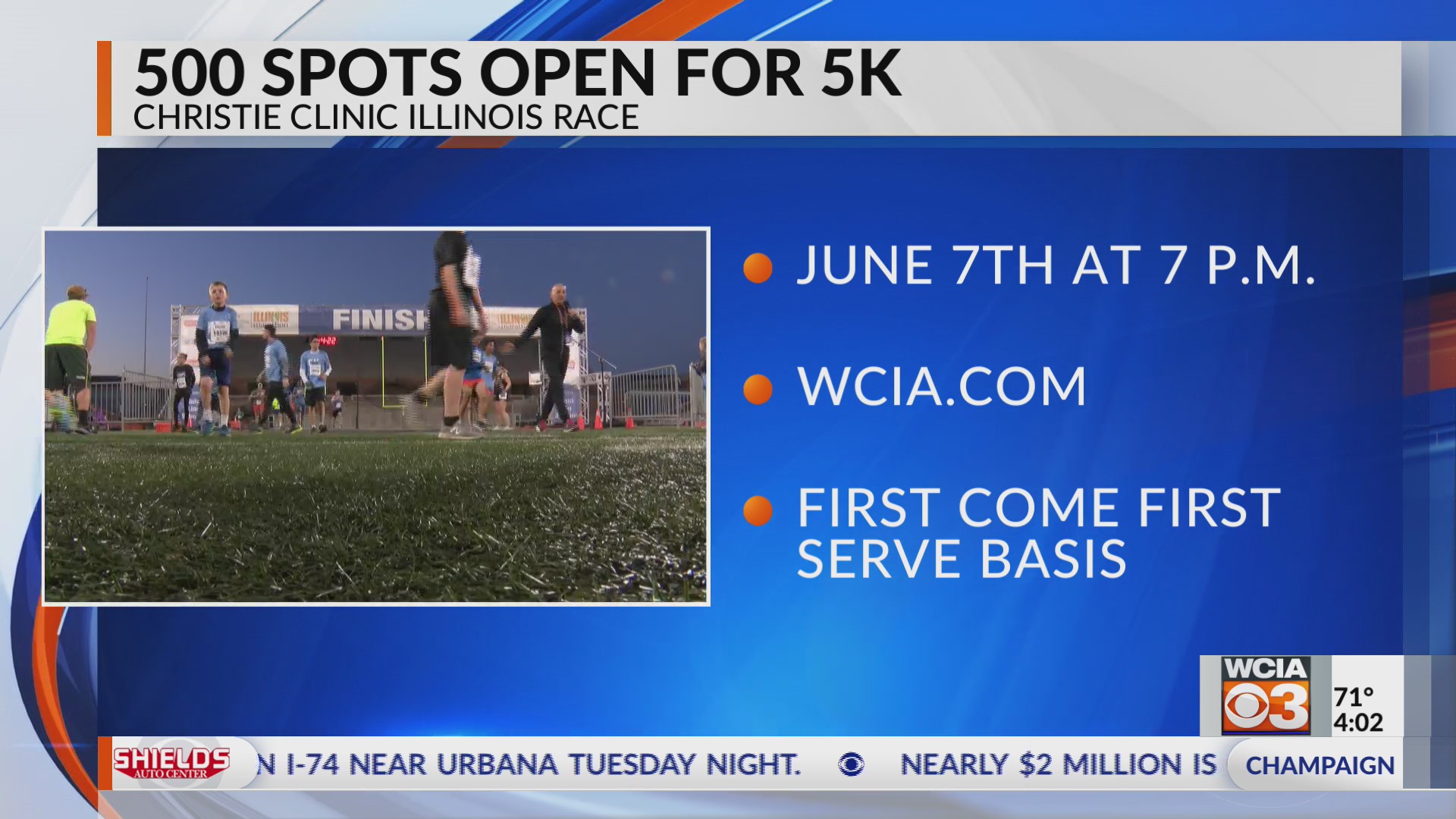 500 new entries offered for Christie Clinic Illinois 5K