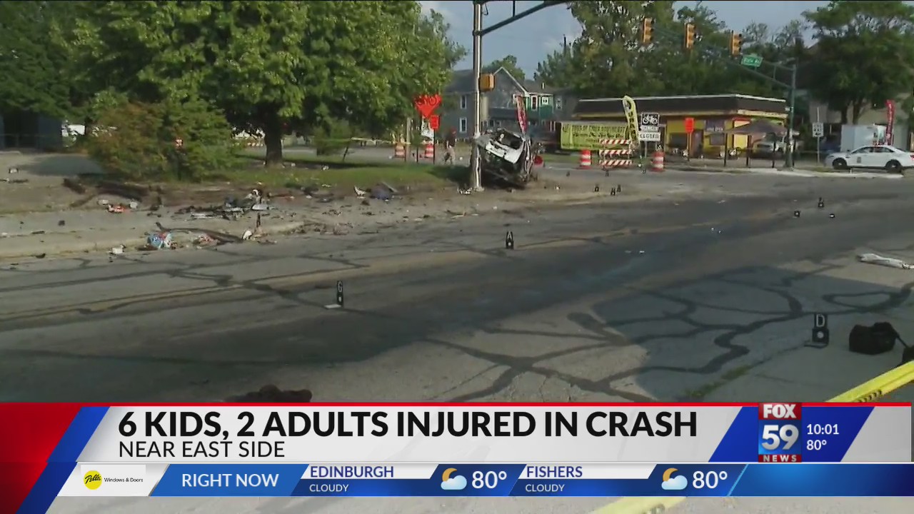 8 injured in crash on near east side of Indianapolis – Fox 59