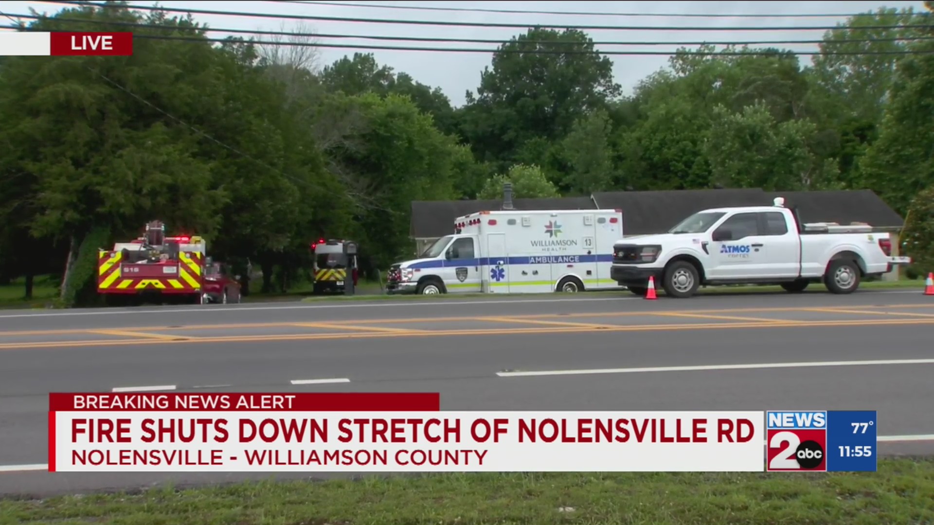 Nolensville Pike reopens after house fire – WKRN News 2