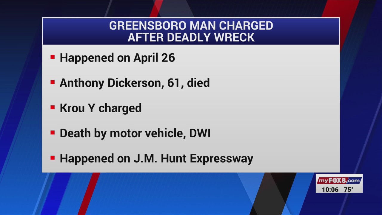 Greensboro man charged after deadly wreck – FOX8 WGHP