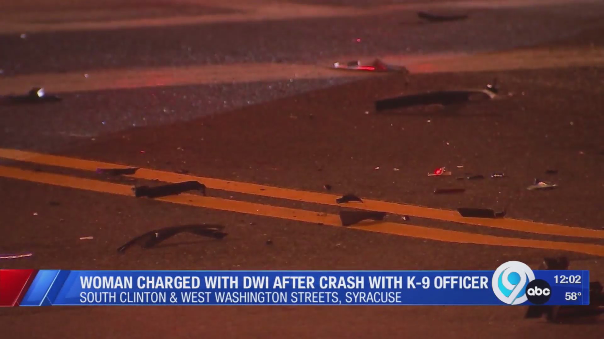 Woman charged with DWI after crash with K-9 officer – WSYR