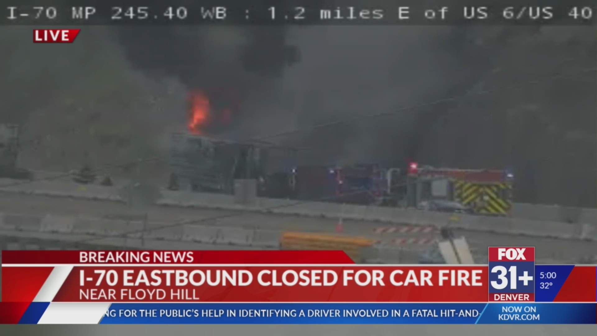 I-70 near Floyd Hill closed for vehicle fire – FOX31 Denver