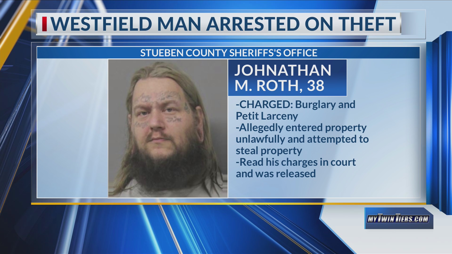 Westfield man arrested on theft charges out of Steuben County – WETM ...