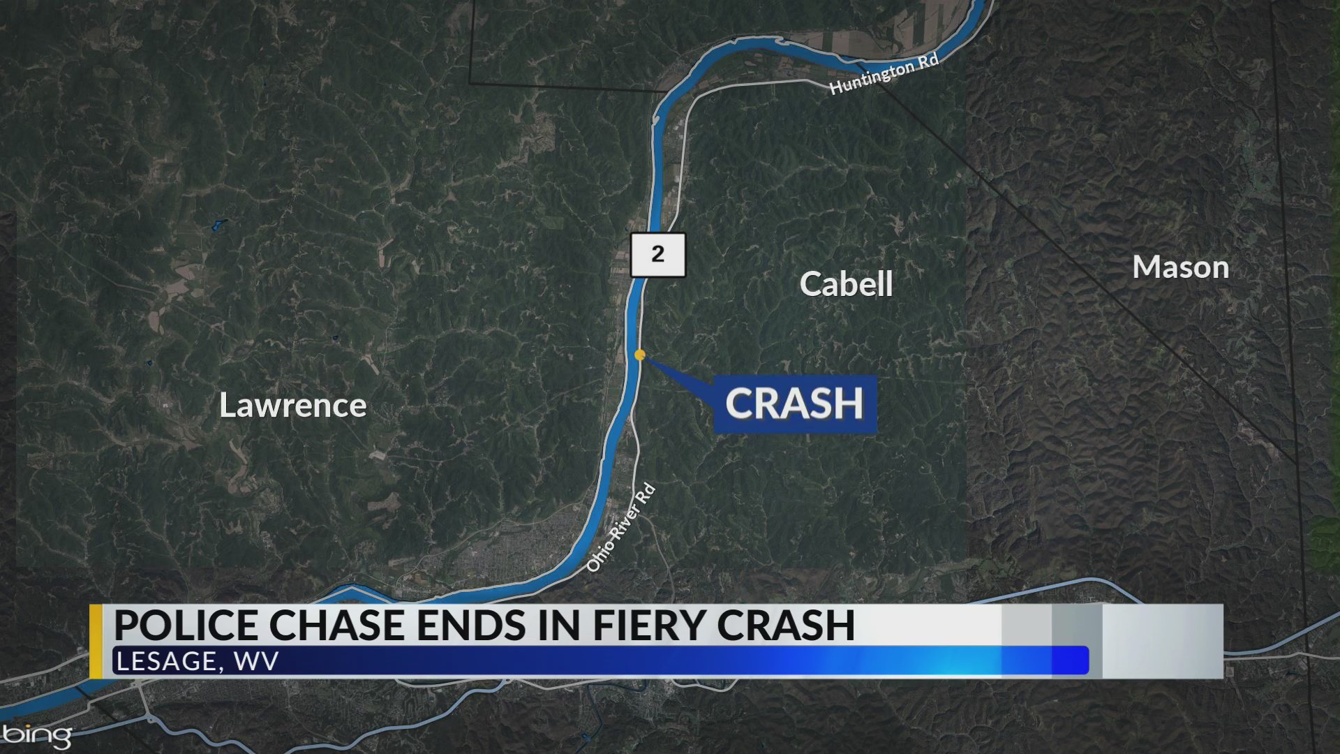 Crash closes part of Route 2 in Cabell County – WOWK 13 News
